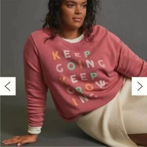 sol angeles Anthropologie Keep Going Keep Growing Sweatshirt